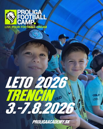 Proliga Football Camp 2026 – Denný kemp (2. turnus) Trenčín Zamarovce | 3.–7.8.2026